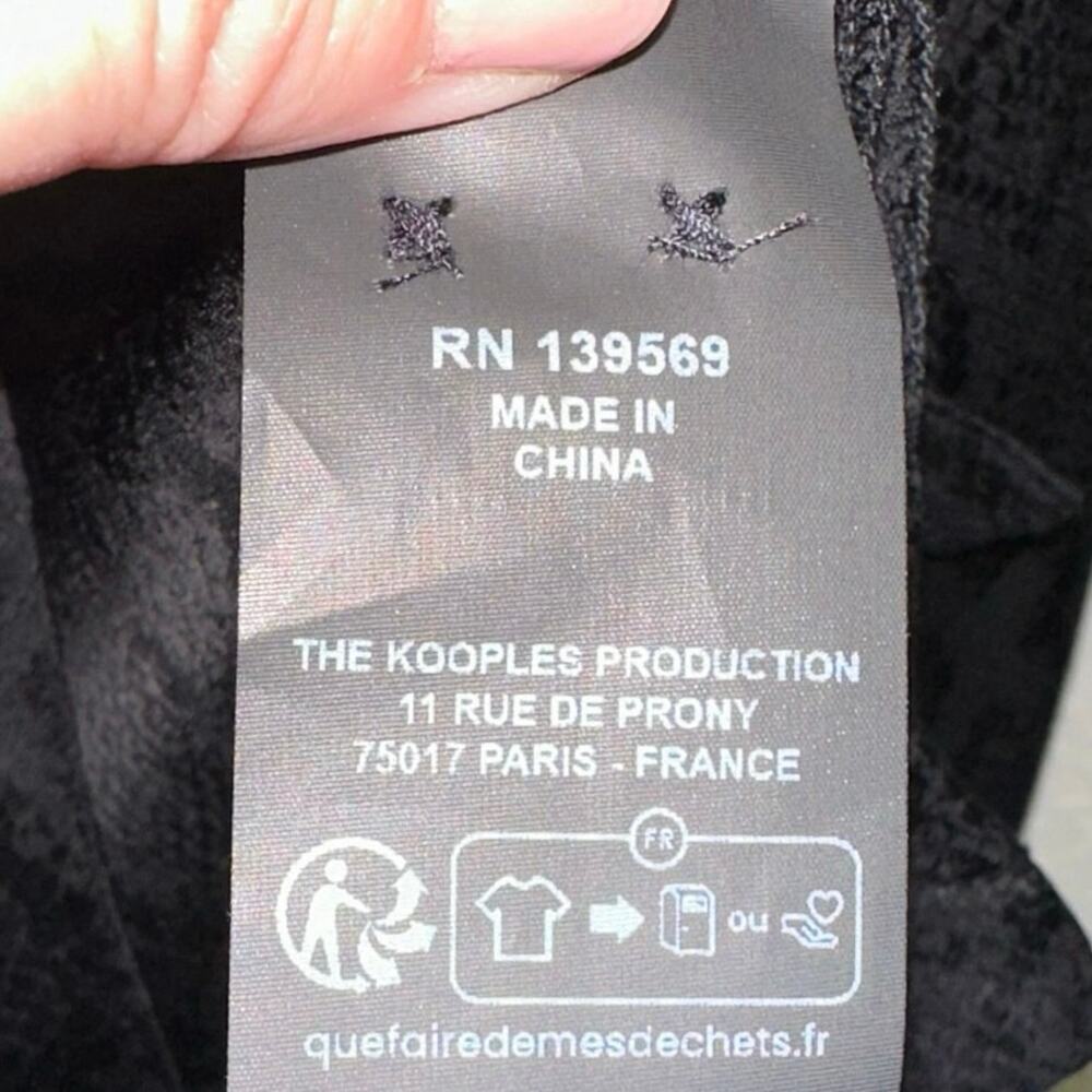 The Kooples Patch Pocket Snakeskin Button Down Bl… - image 6